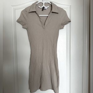 Collared jersey dress